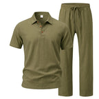 Men Linen Two Piece Set