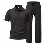 Men Linen Two Piece Set
