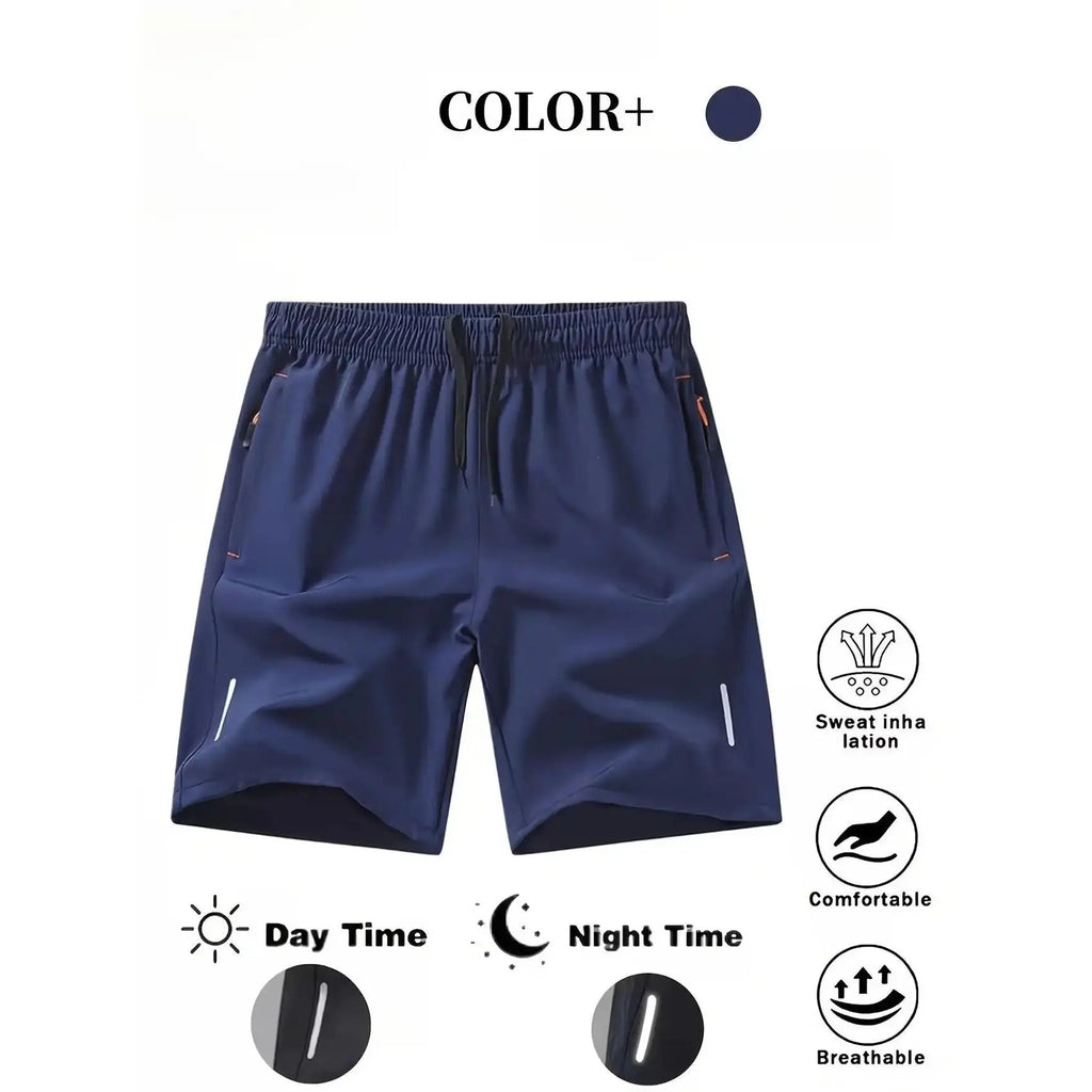 Men’s 5-Pack FlexFit Active Shorts – Stretch, Quick-Dry & Zip Pockets