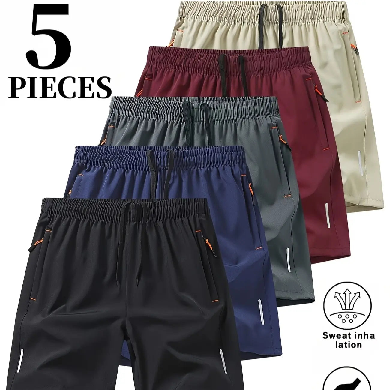 Men's 5-pack FlexFit active shorts