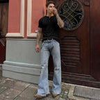 Men's Slim Fit Henley Shirt - Gym & Casual Wear