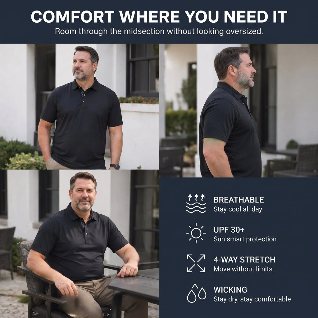Men’s Everyday Contrast-Collar Polo 3-Pack