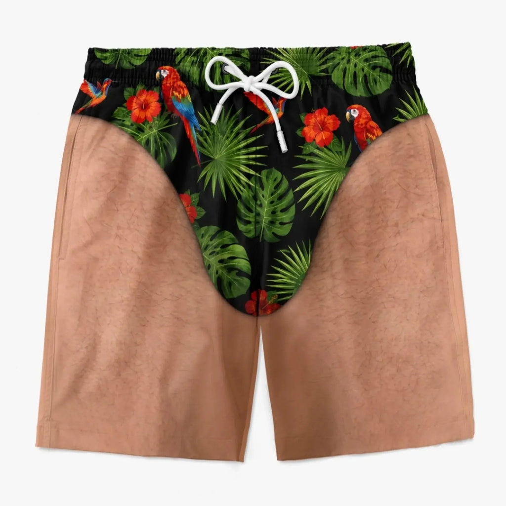 Funny Men Swim Trunks Novelty Optical Illusion Swim Shorts Funny Novelty Party Board Shorts Gift for Husband Boyfriend