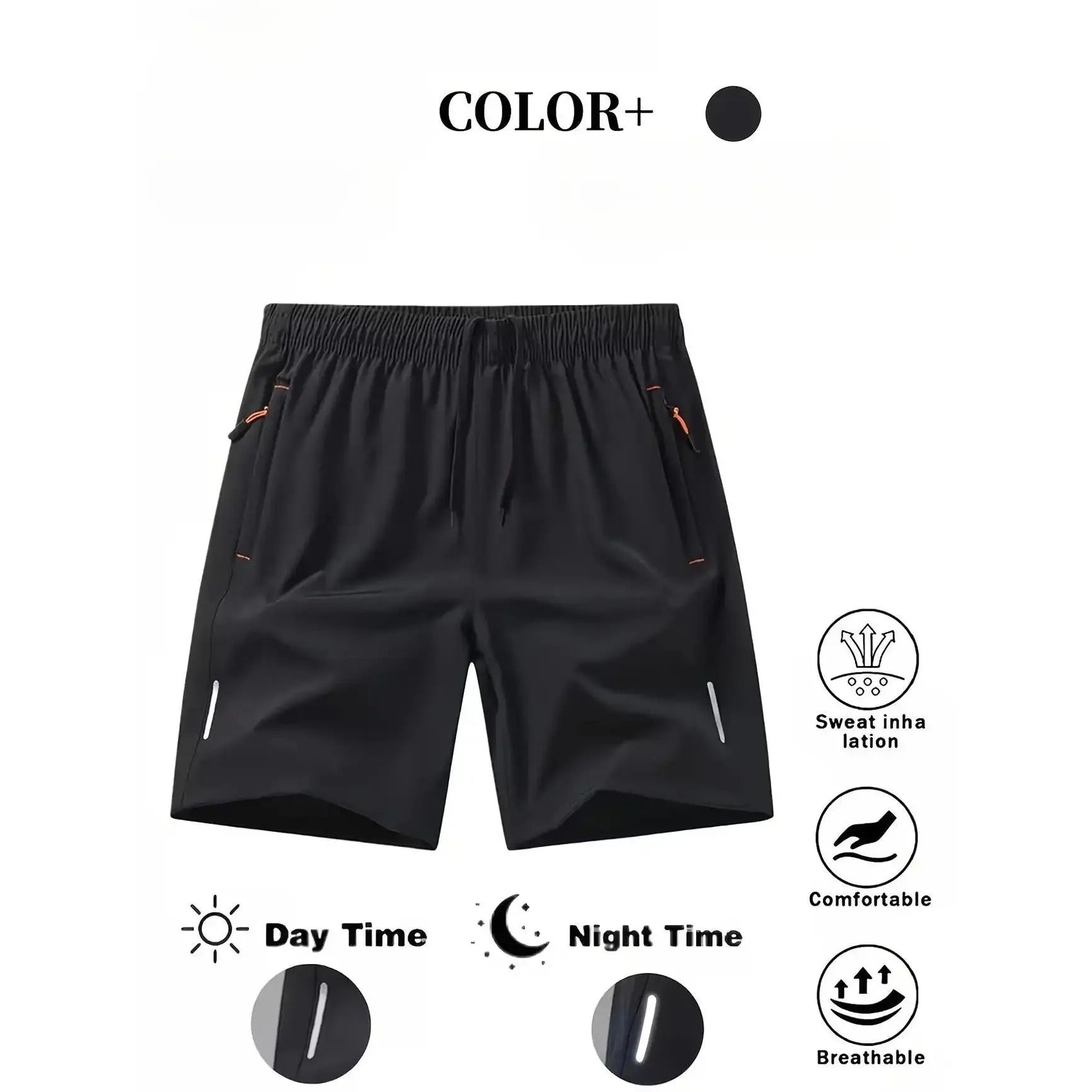 Men’s 5-Pack FlexFit Active Shorts – Stretch, Quick-Dry & Zip Pockets