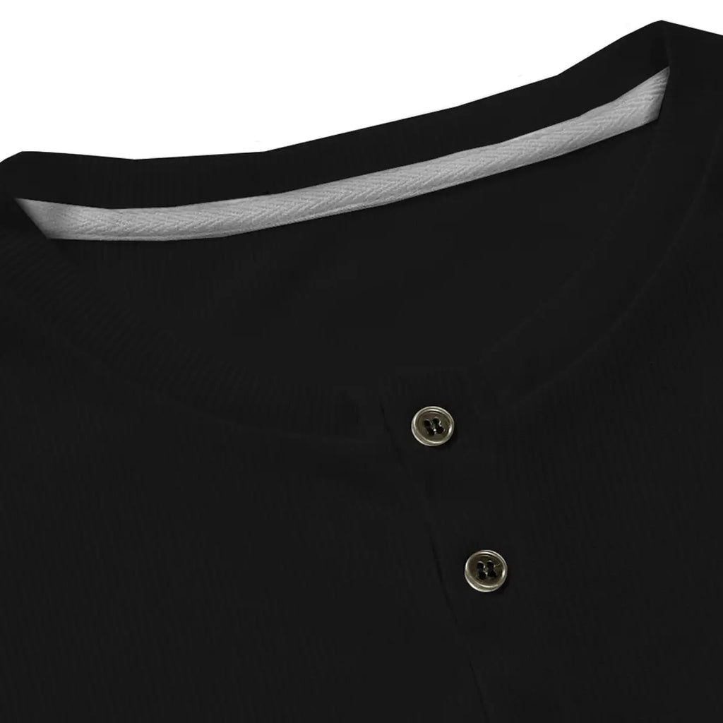 Men's Slim Fit Henley Shirt - Gym & Casual Wear