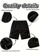 Men’s 5-Pack FlexFit Active Shorts – Stretch, Quick-Dry & Zip Pockets