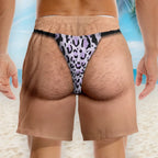 Funny Men Swim Trunks Novelty Optical Illusion Swim Shorts Funny Novelty Party Board Shorts Gift for Husband Boyfriend
