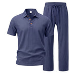 Men Linen Two Piece Set