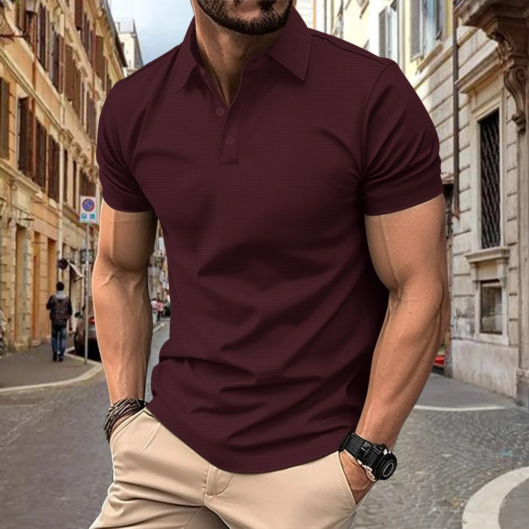 Polo décontracté de sport pour homme
